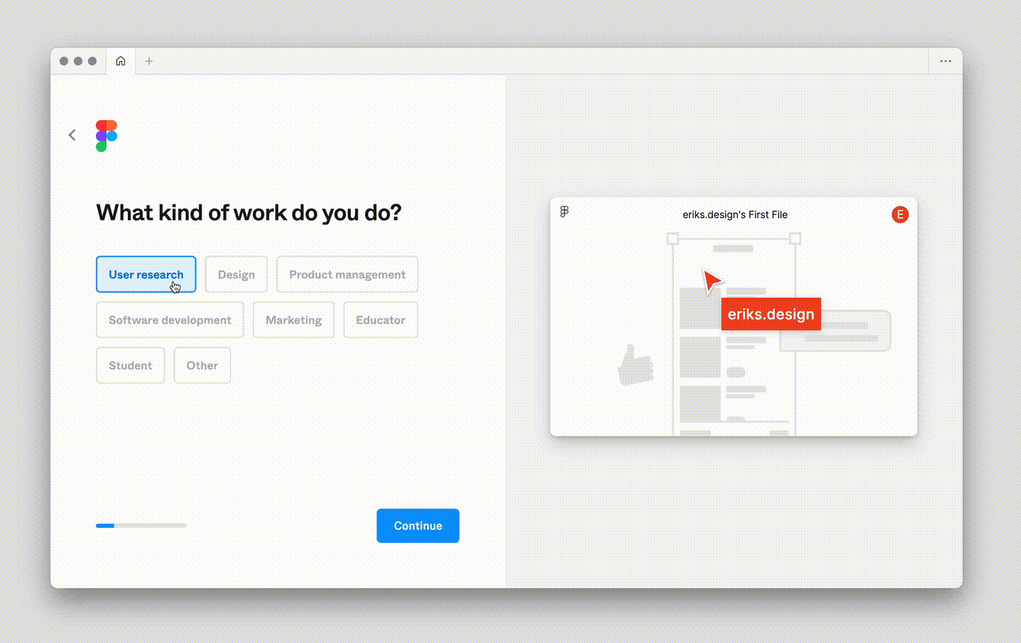 Arc browser interaction